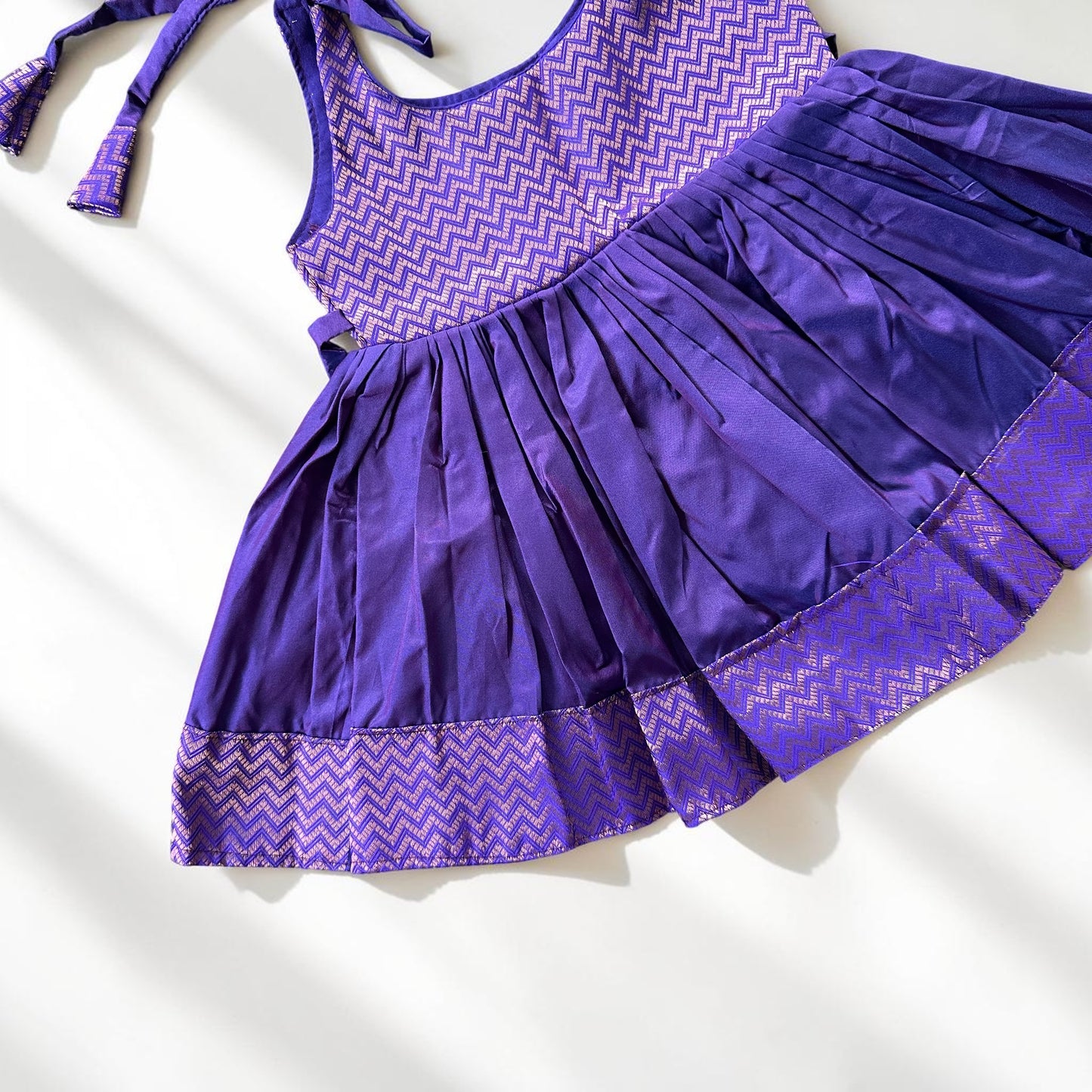 Purple Jacquard Baby Festive Frock