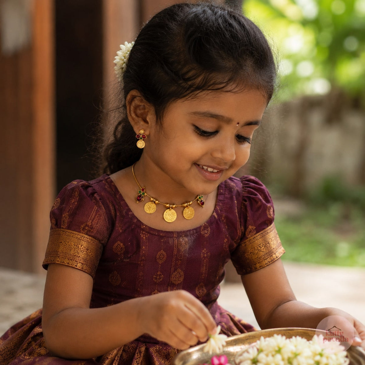 Golden Temple Coin Necklace - Kids Size