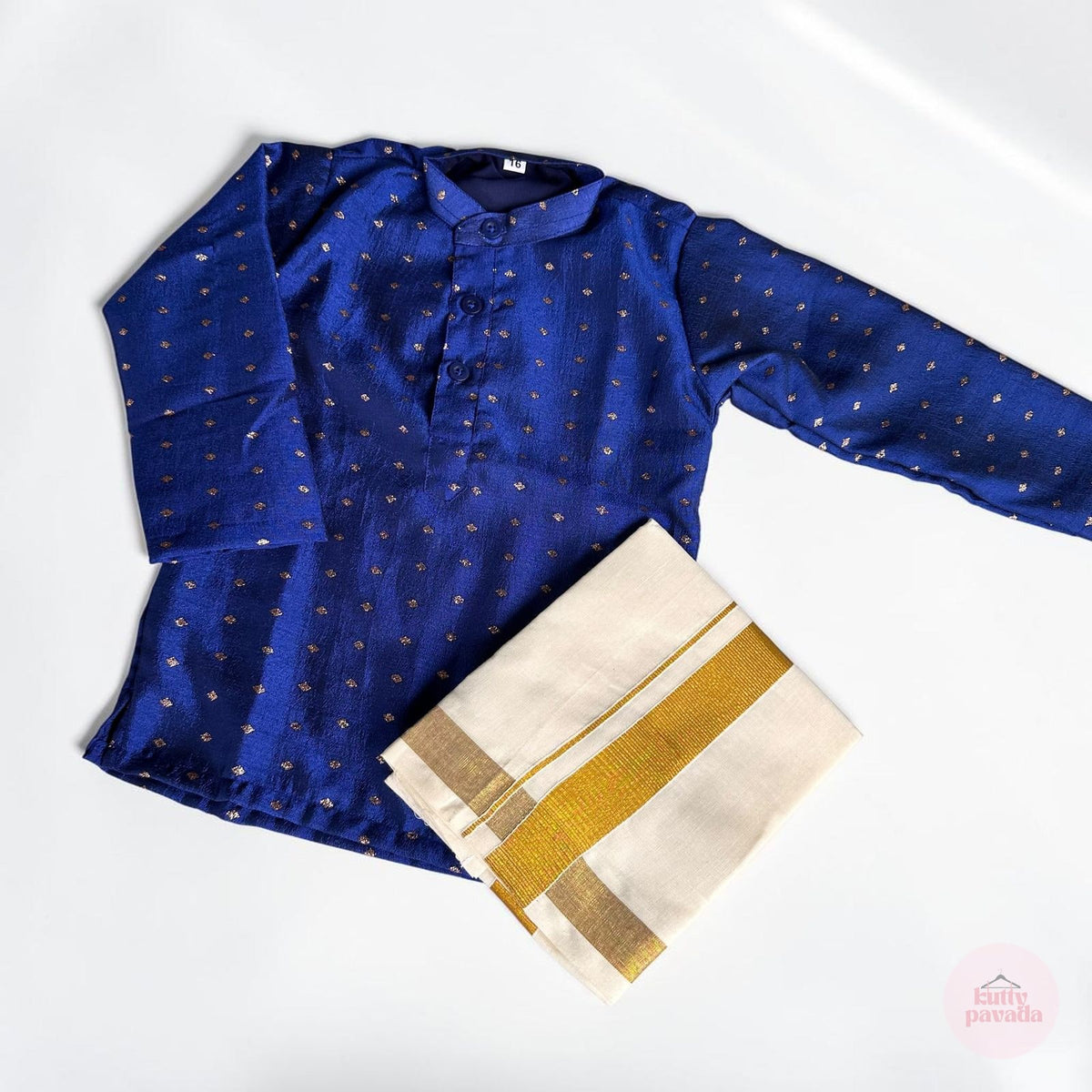 Blue Vijithra Silk Long Kurta