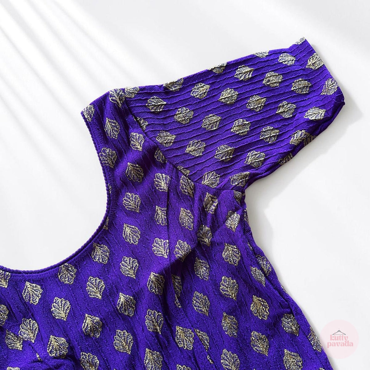 Violet & Gold Stretchable Festive Blouse | Ready-to-Wear Blouse