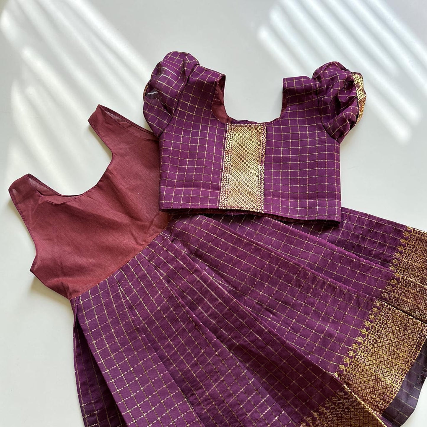 Cherry Red and Gold Petticoat Girls Set