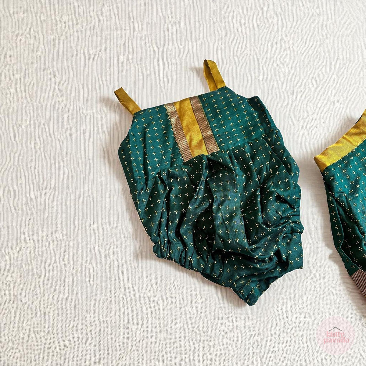 2-in-1 Romper and Skirt Pattu Pavada Set