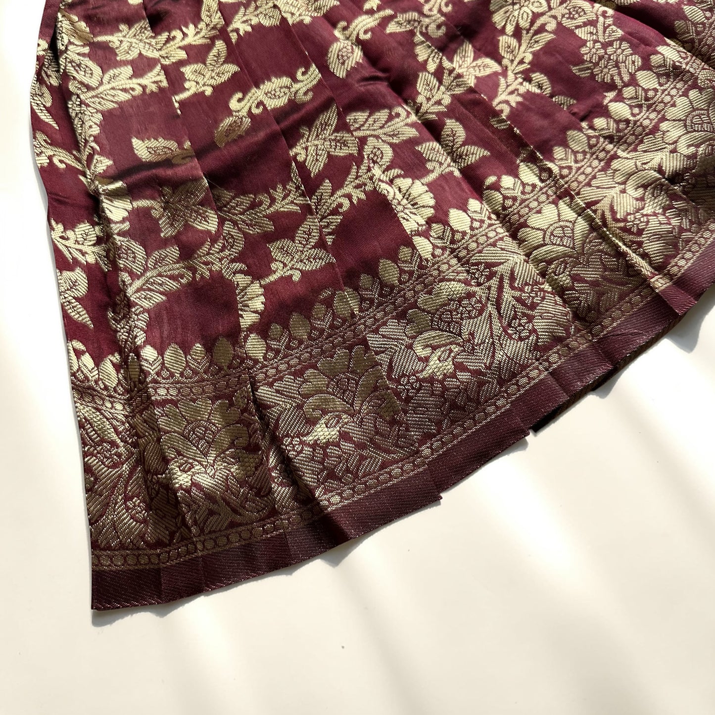 Royal Maroon Ruffle Sleeve Set