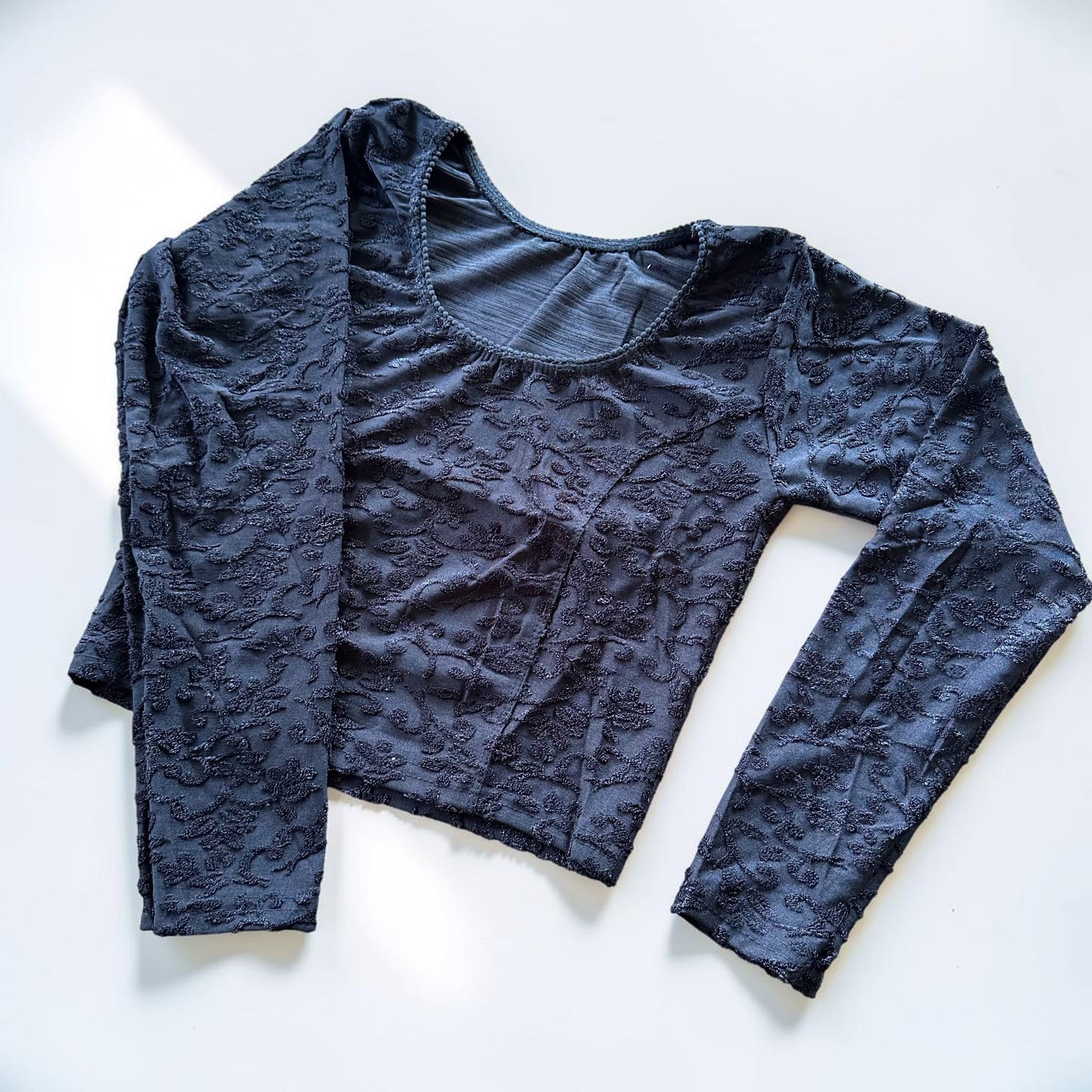 Black Velvet Stretchable Festive Blouse | Ready-to-Wear Blouse