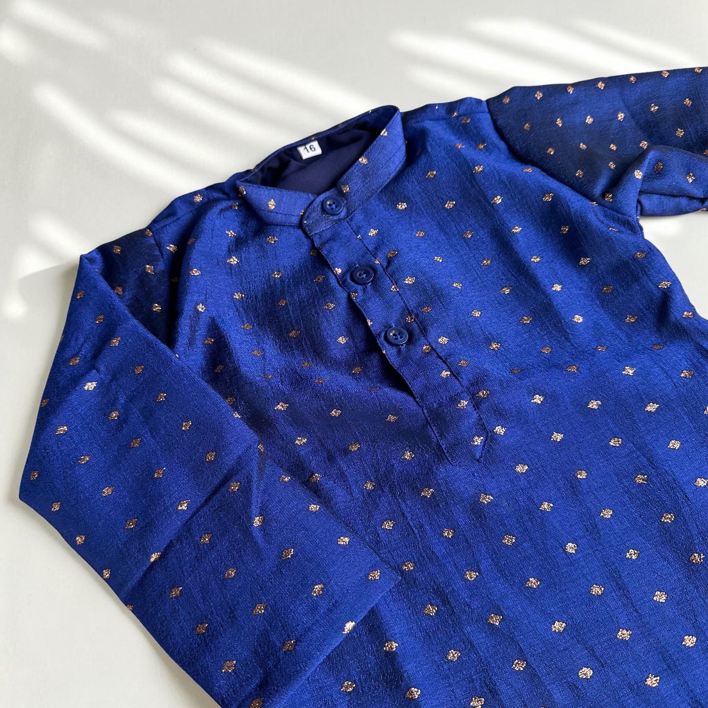 Blue Vijithra Silk Long Kurta