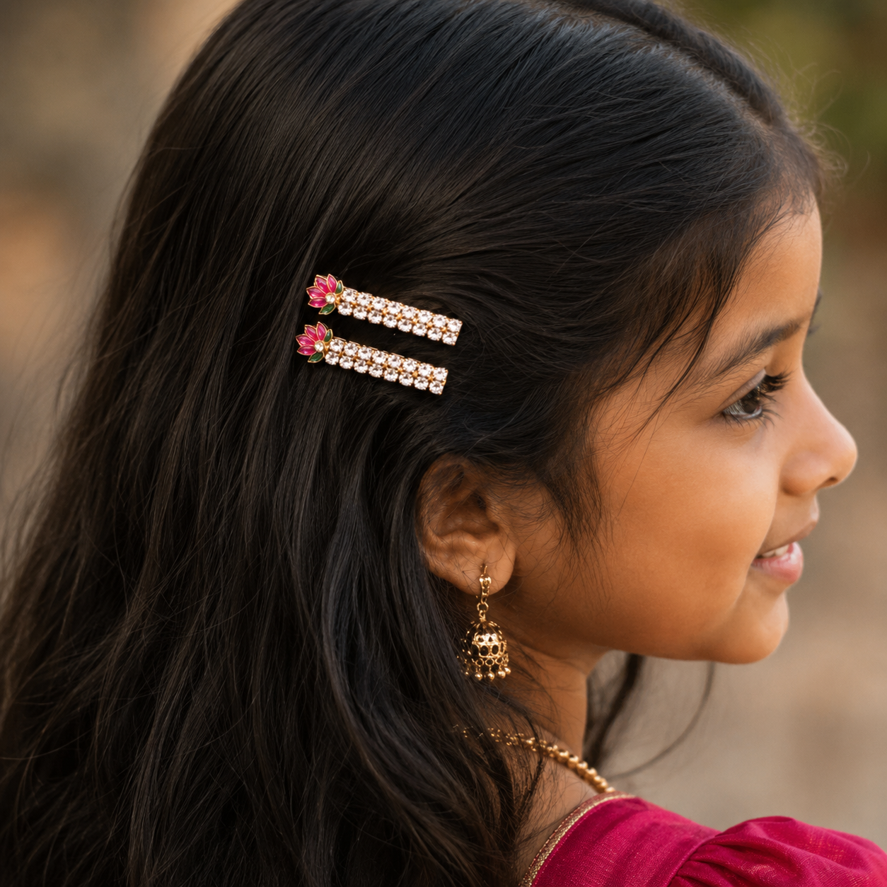 Lotus and Stone Kids Hair Clips - Pair