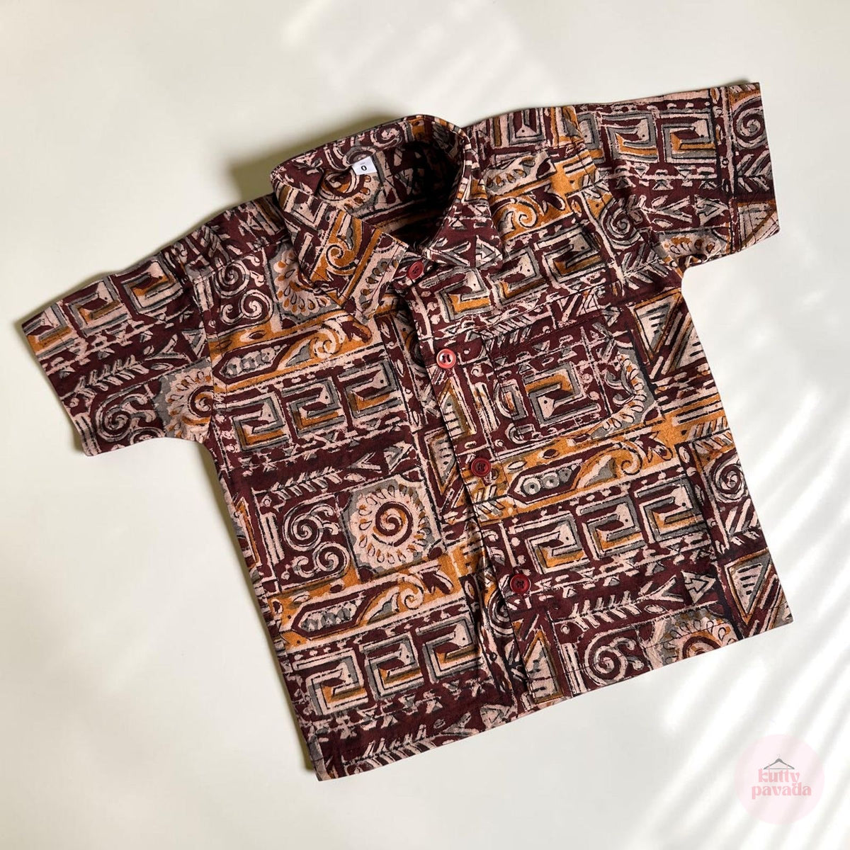 Heritage Print Boys Onam Shirt
