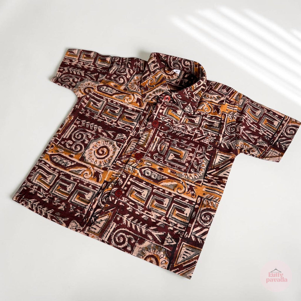 Heritage Print Boys Onam Shirt