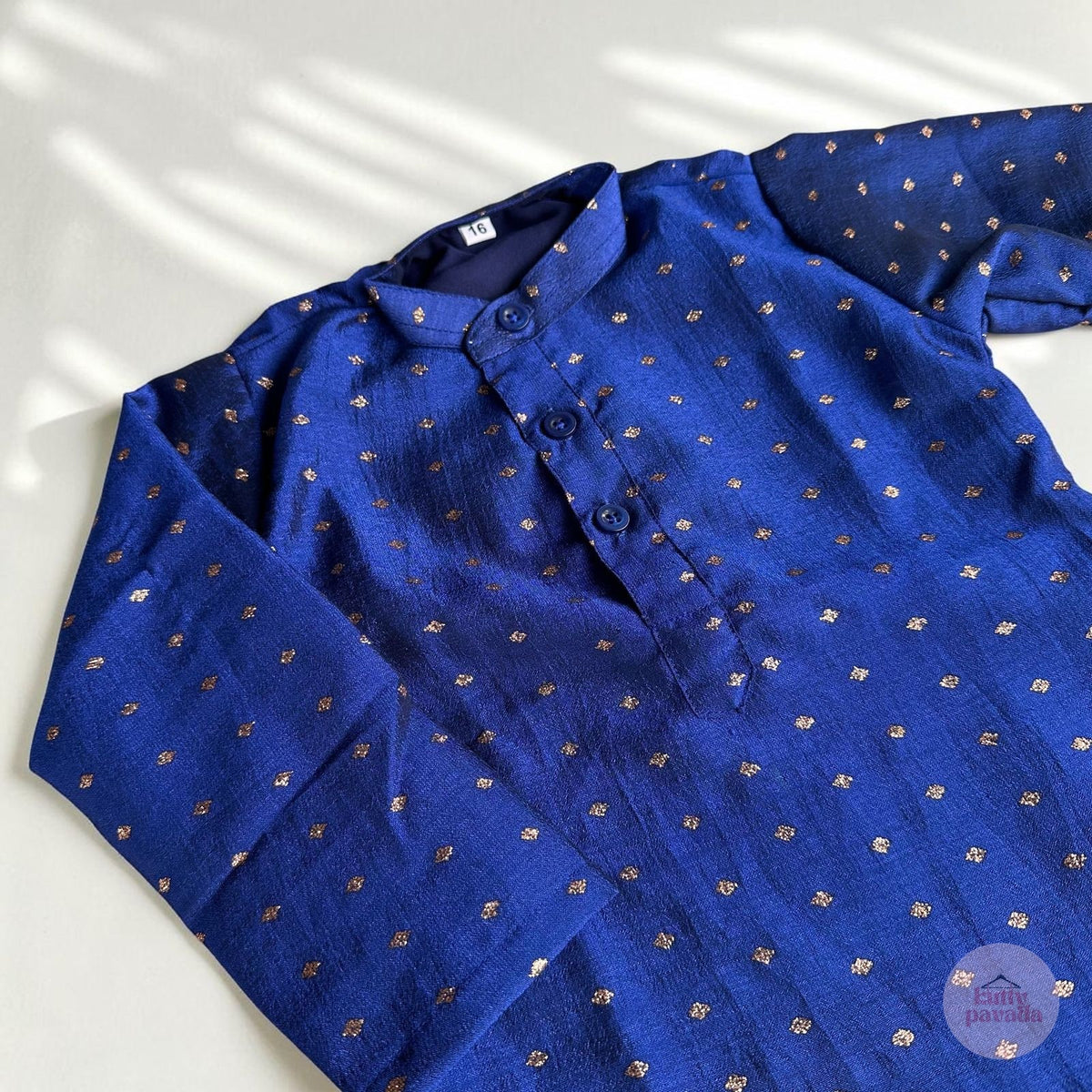 Blue Vijithra Silk Long Kurta