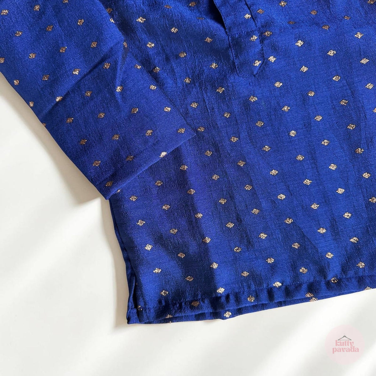 Blue Vijithra Silk Long Kurta