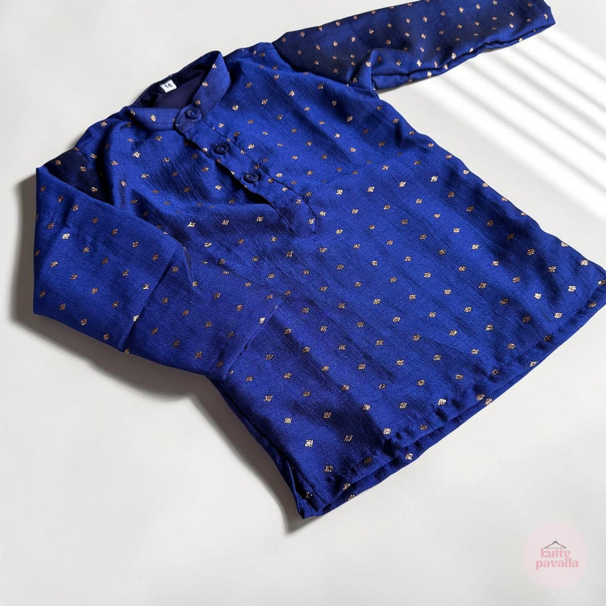 Blue Vijithra Silk Long Kurta