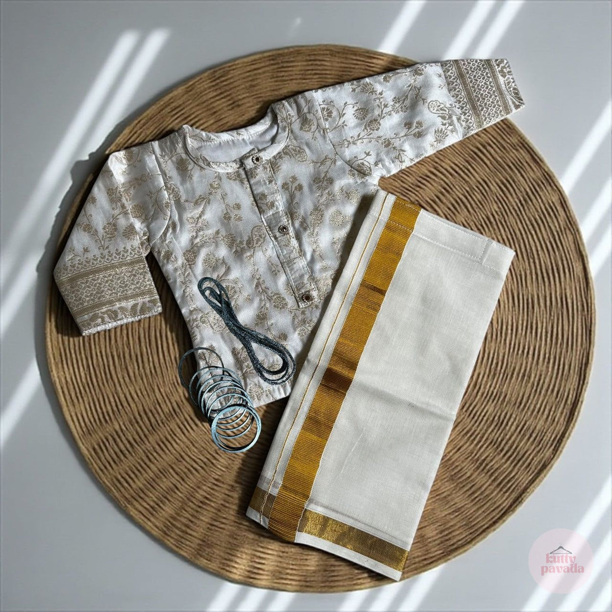 Ivory Gold Kurta & Mund Set