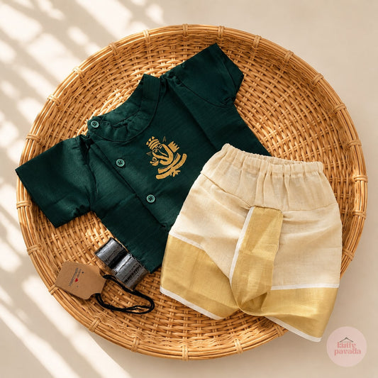 Ganapati Kurta with Dhoti Pants Noolukettu Set