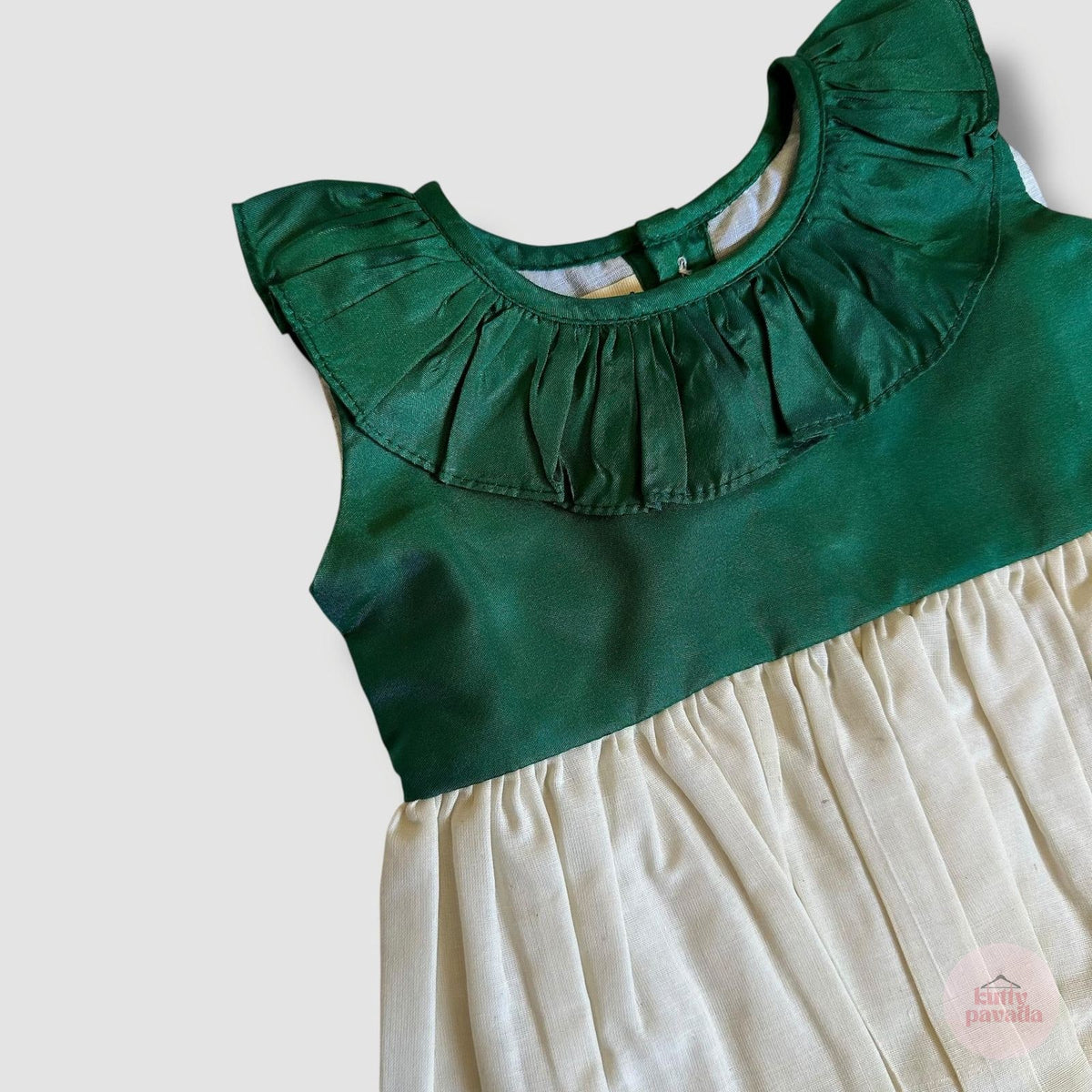 Green & Kasavu Frock