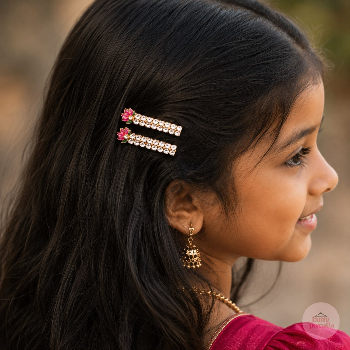 Lotus and Stone Kids Hair Clips - Pair