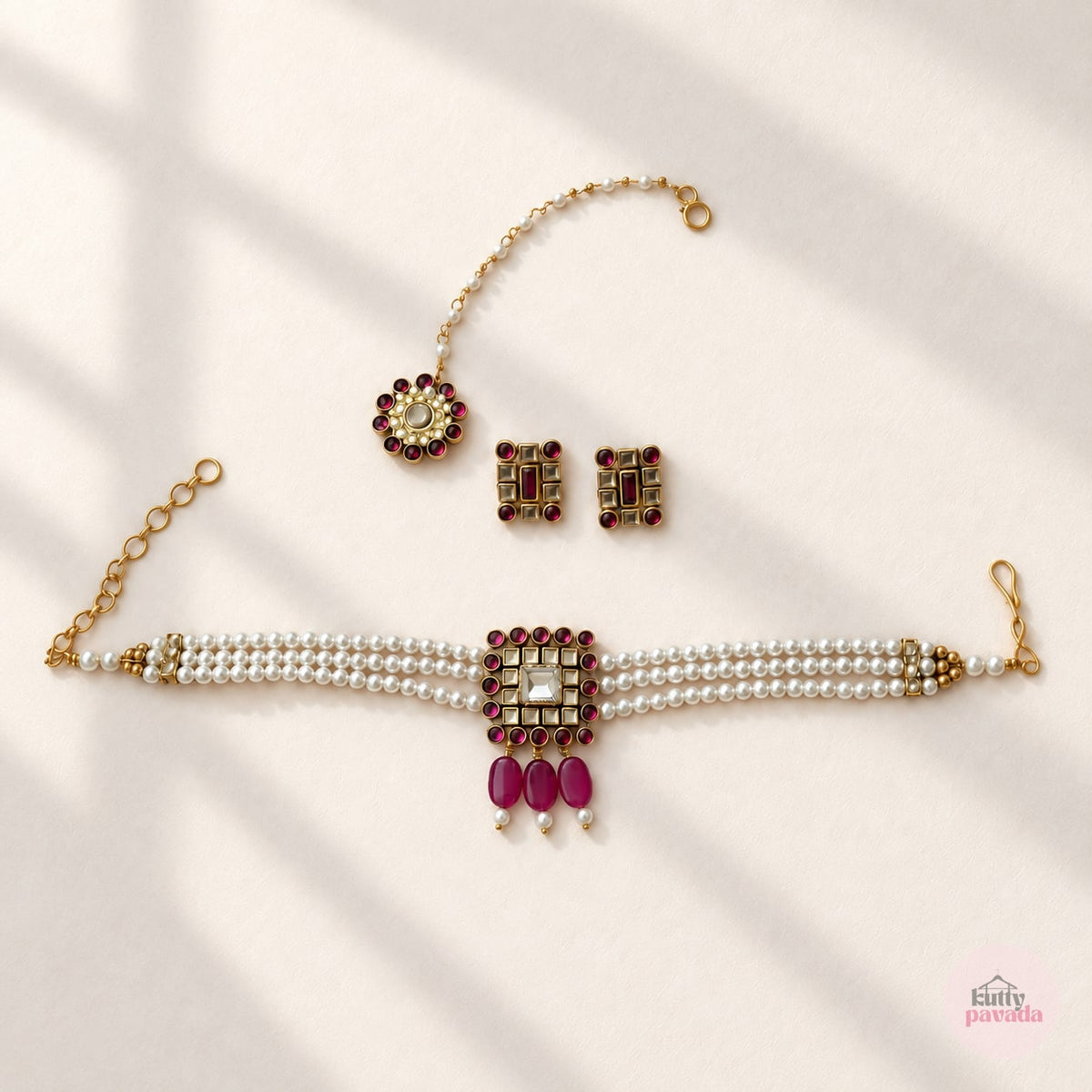 Magenta Choker Set