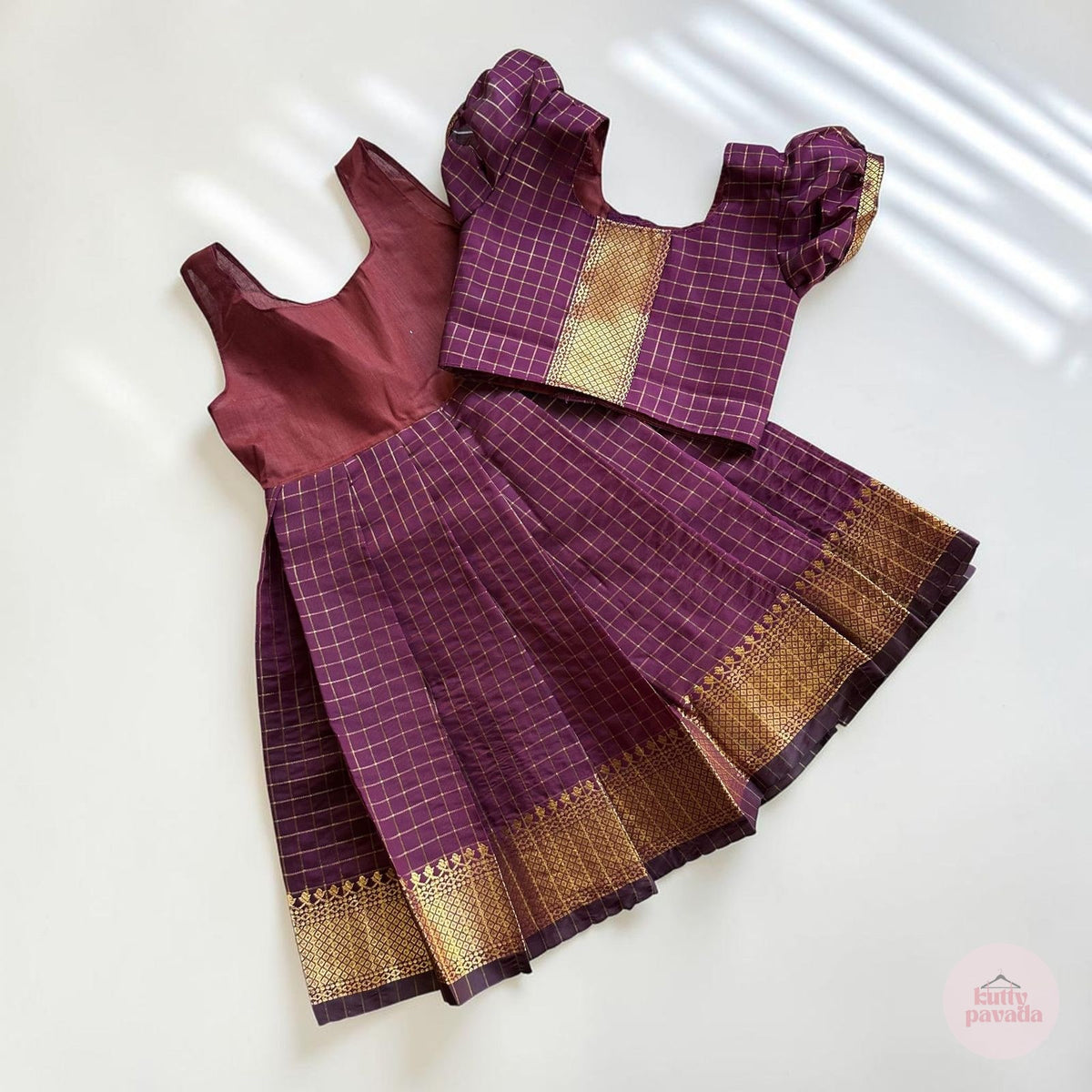 Cherry Red and Gold Petticoat Girls Set