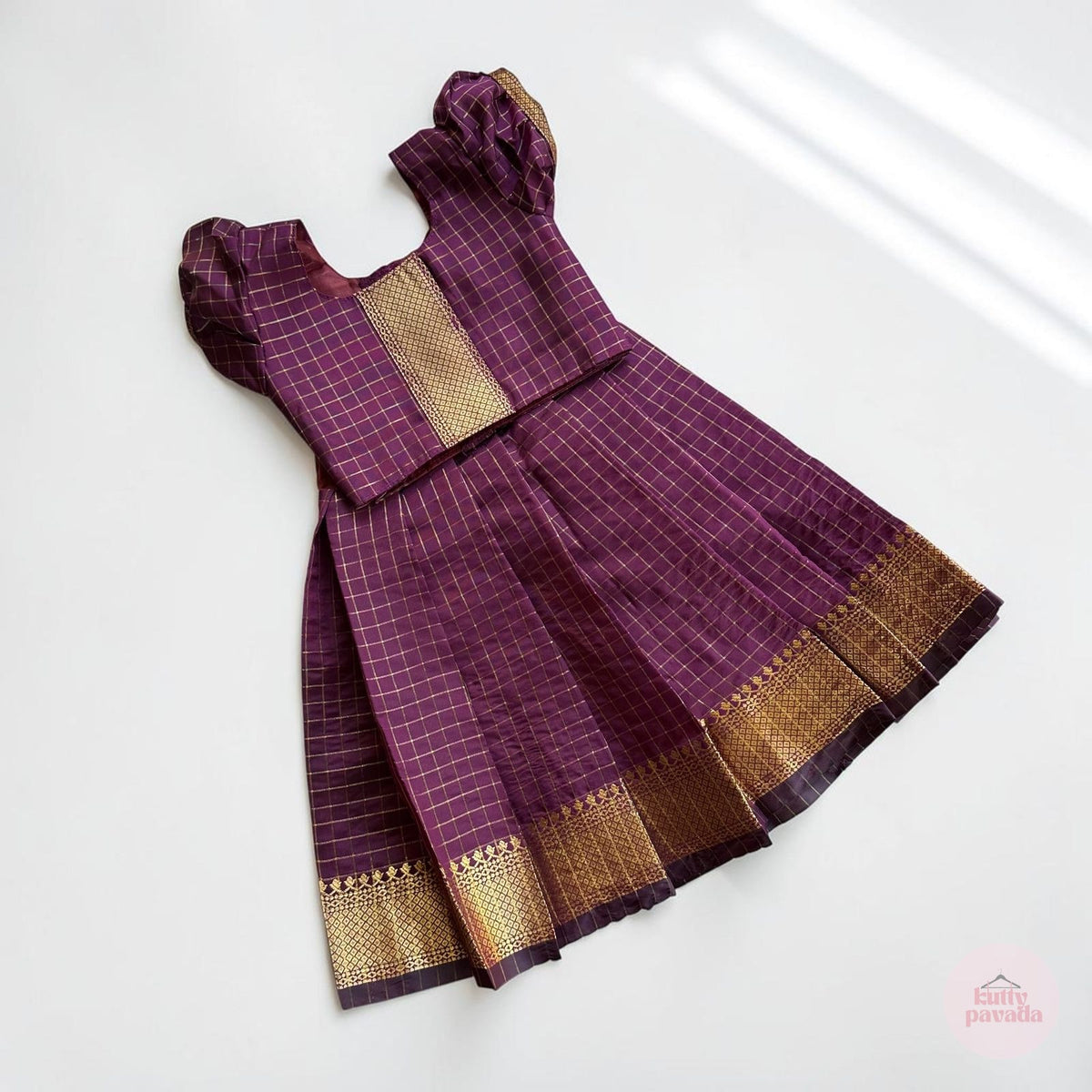 Cherry Red and Gold Petticoat Girls Set