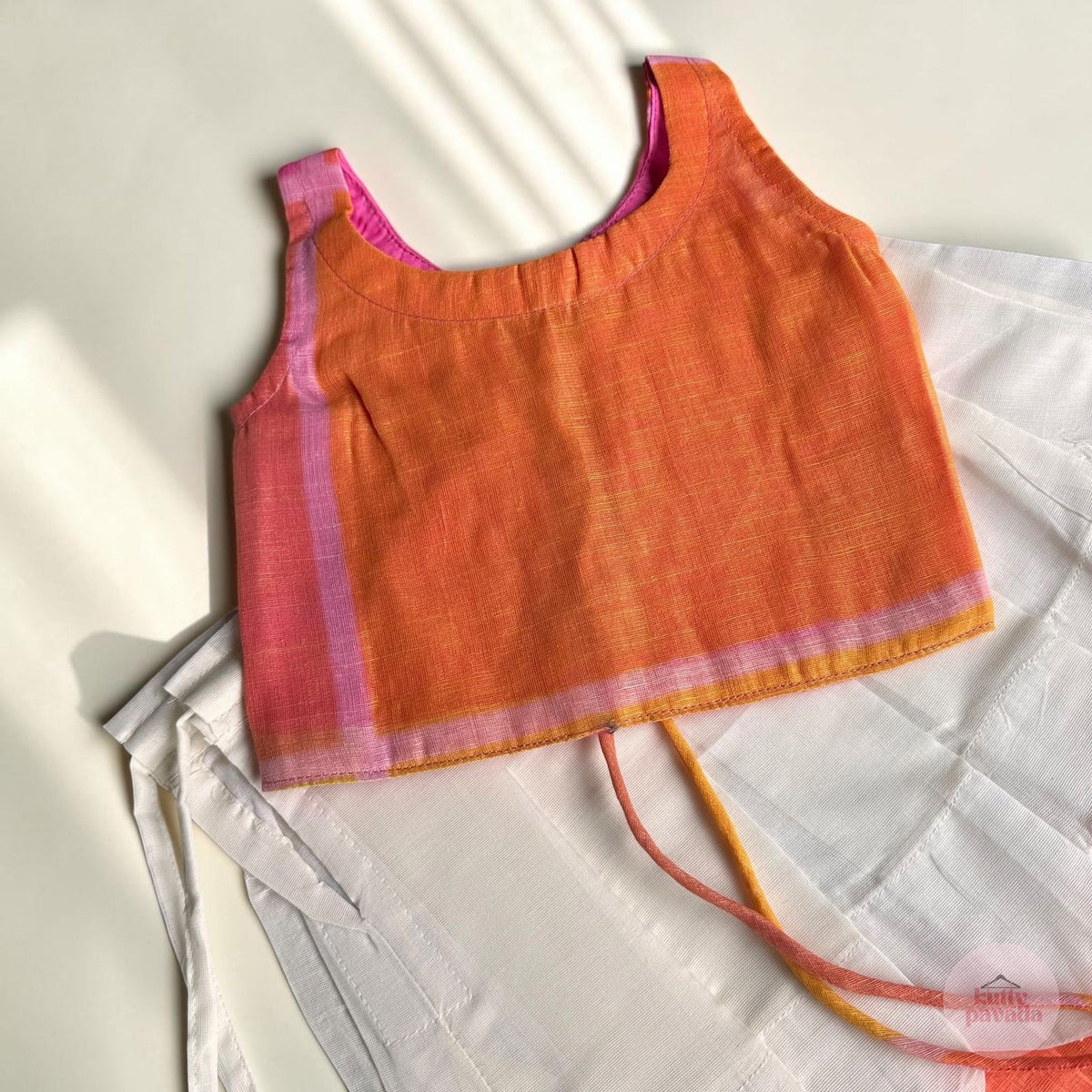 Multicolor Checks Pattu Pavada Set