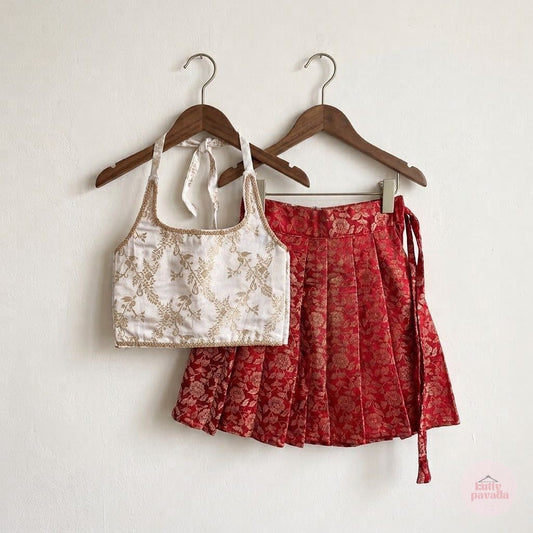 Banarasi Brocade Skirt and Blouse Set - Limited