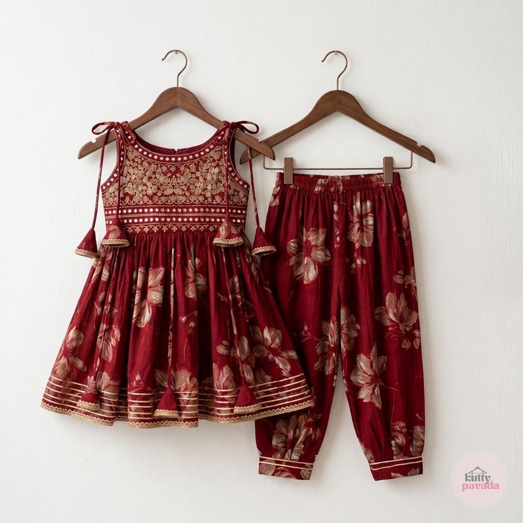 Ruby Bloom Kurti & Pant Set with Dupatta