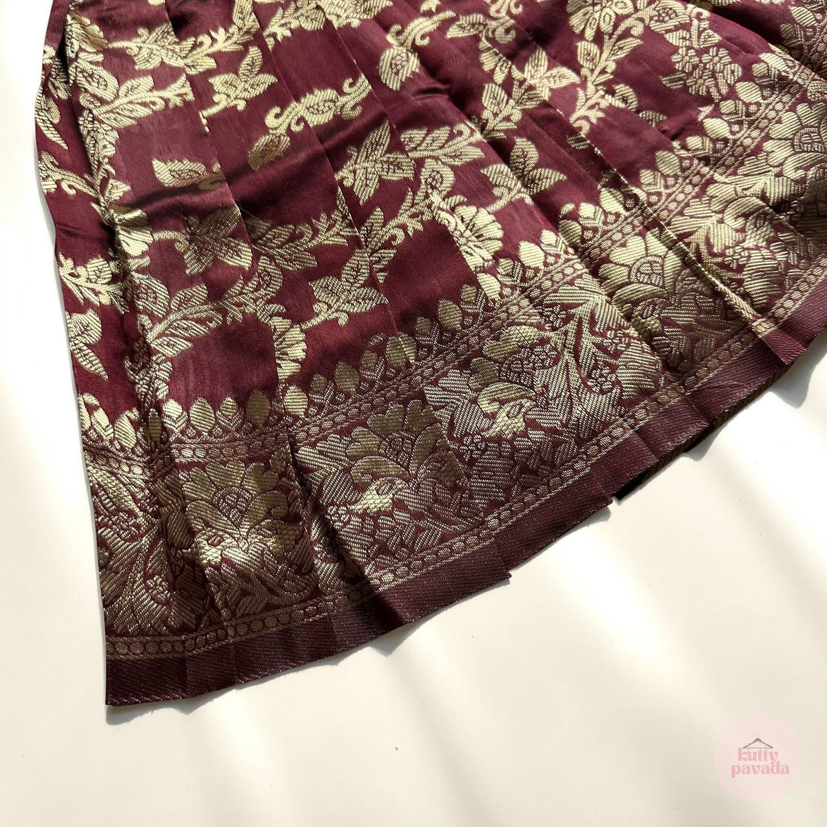 Royal Maroon Ruffle Sleeve Set