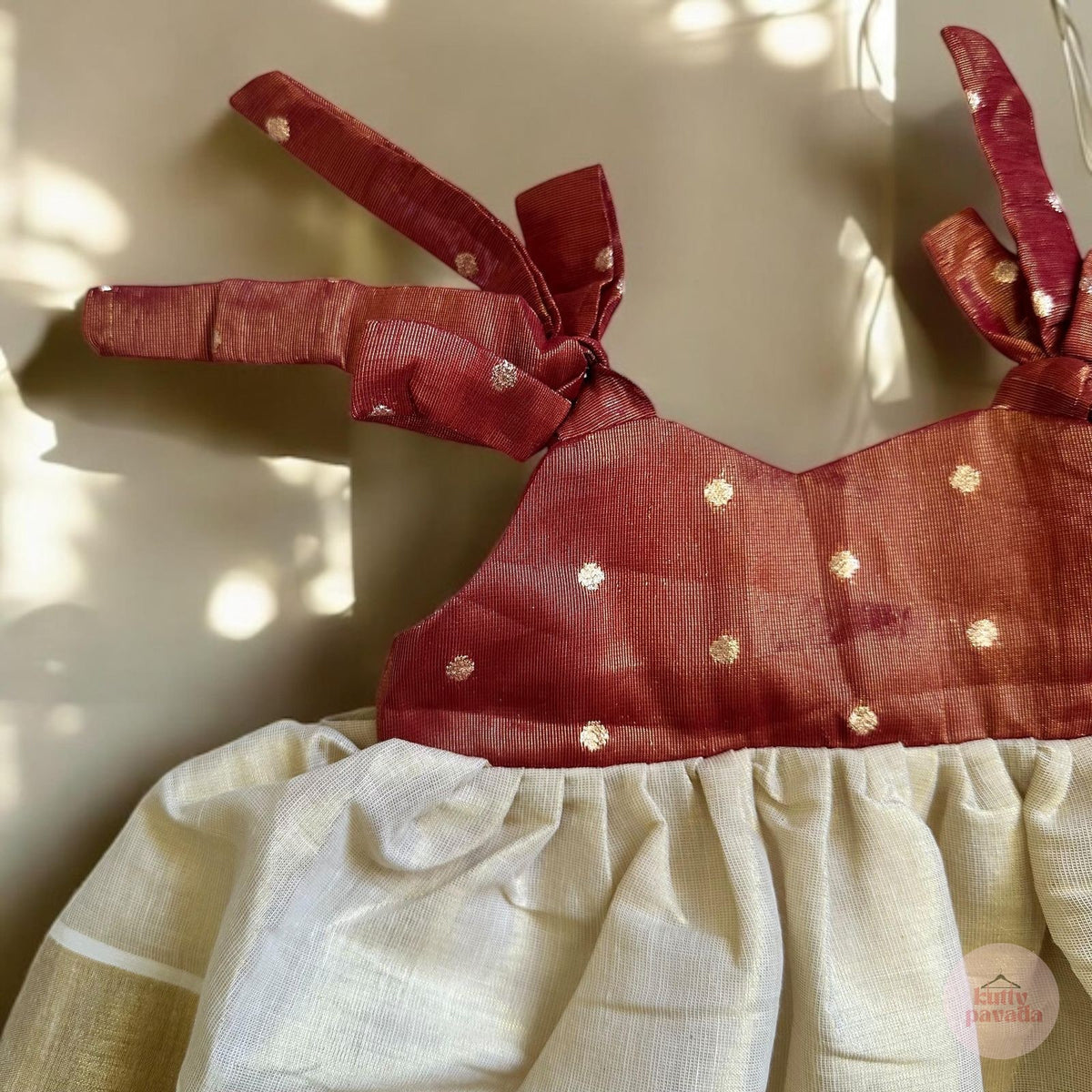 Tissue silk frock - Burnt Orange