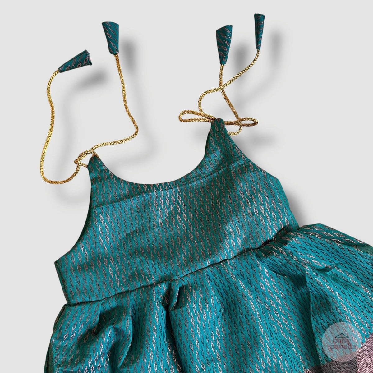 Two-Tone Teal Festive Frock